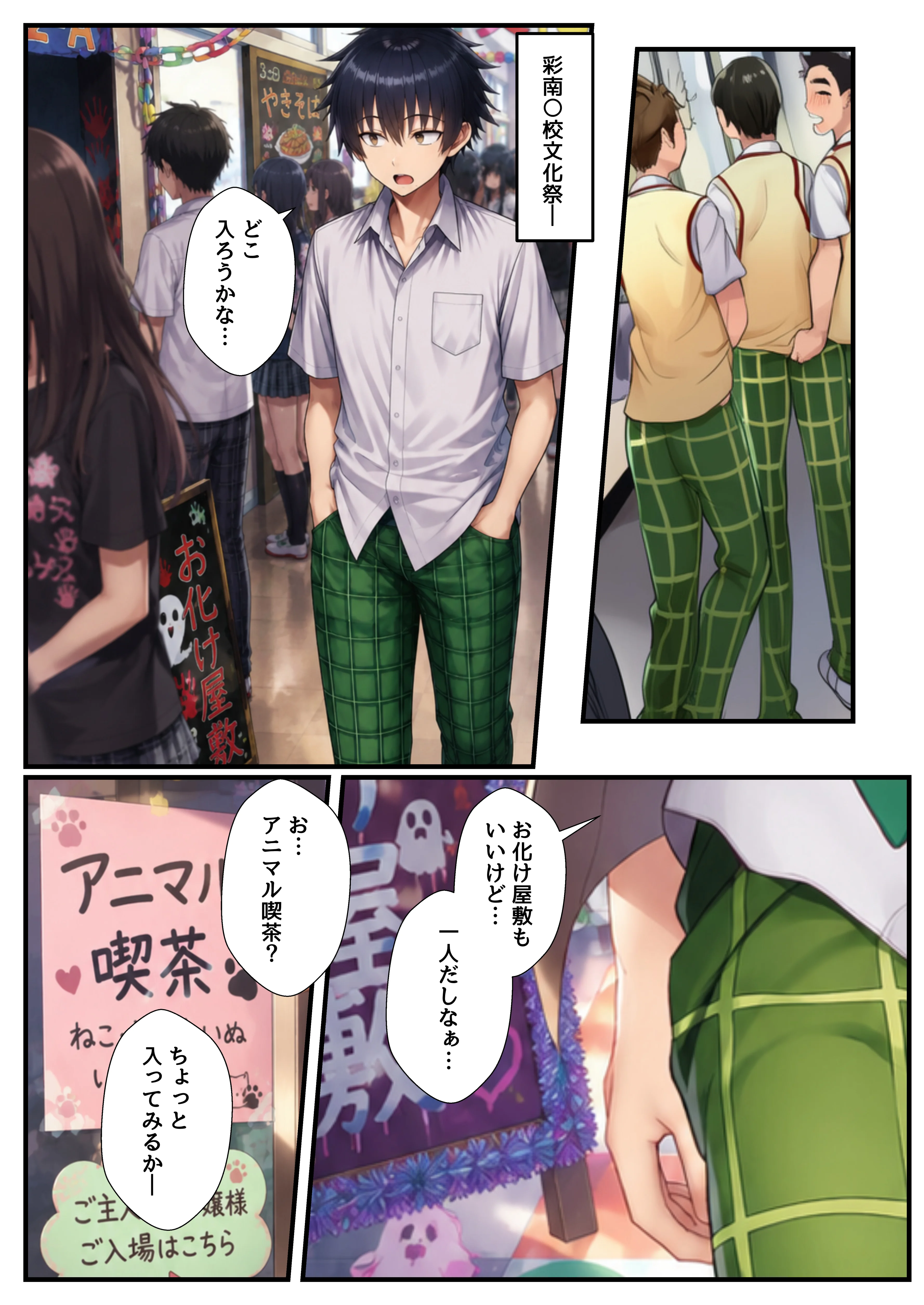文化祭で常識改変！？アニマル喫茶！〜メスの本能剥き出しの本気交尾で全員種付けセックスする話〜【ToL〇VEる同人】 ネコミミ・獣系・学園もの・巨乳 サンプル1ページ目（外出し失敗）