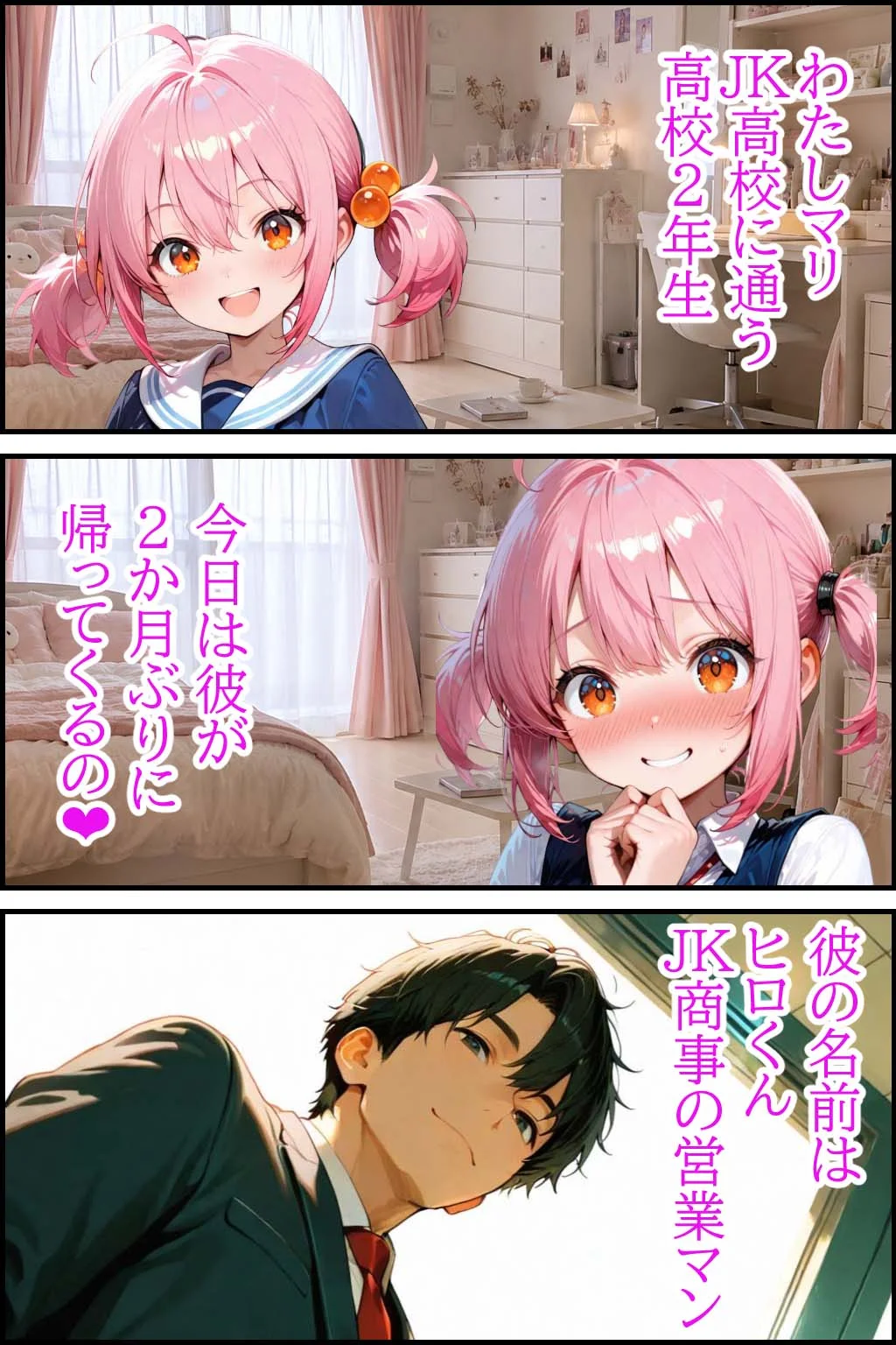 2ヵ月セックスレス濡れパンのセックス 中出し口内射精顔射させる？お話し クンニ・制服・中出し サンプル3ページ目（JKカーニバル）