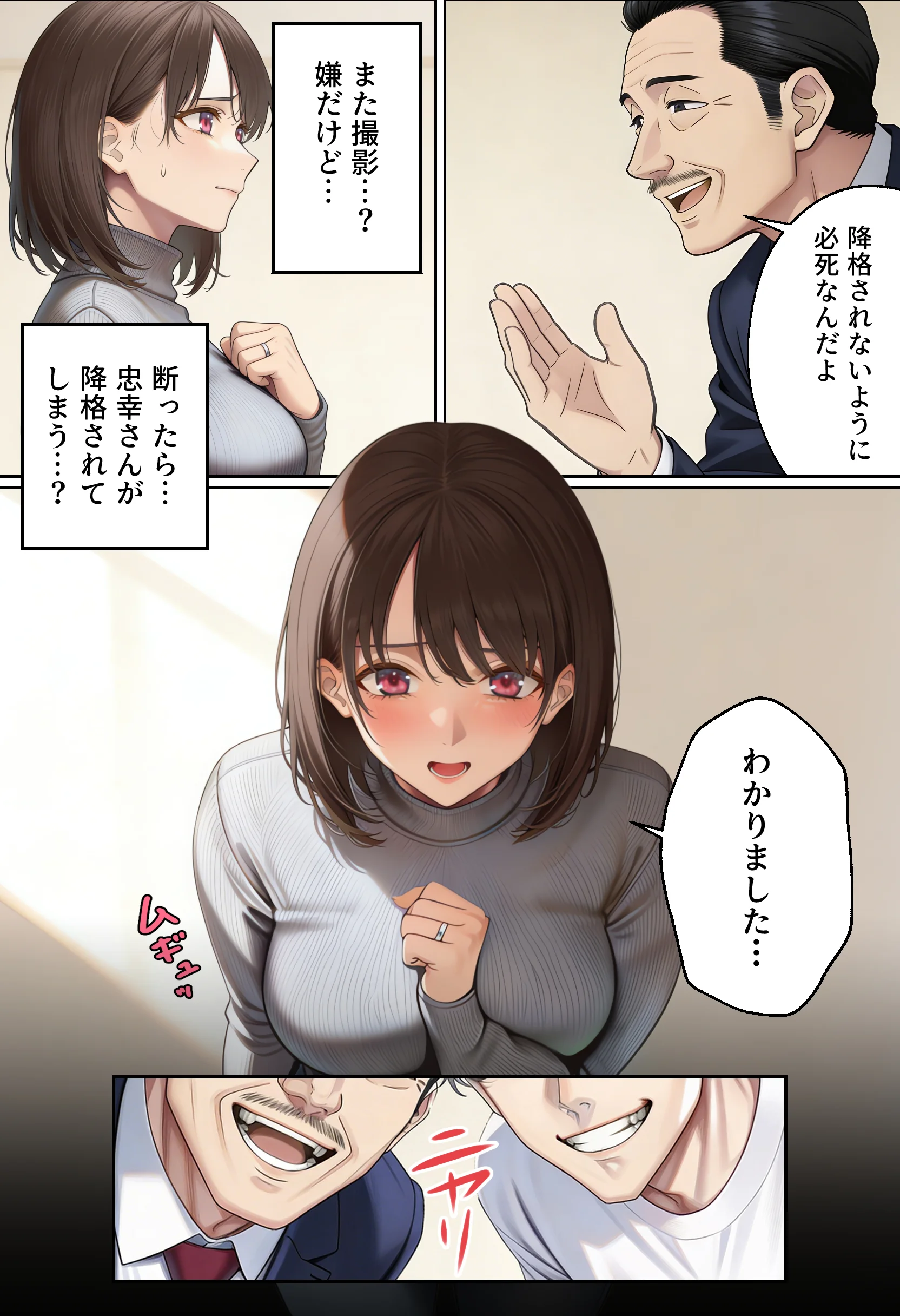 【NTR】「下着モデルのはずだったのに…」〜人妻は旦那の上司に快楽堕ちする〜 辱め・人妻・主婦・巨乳 サンプル27ページ目（人妻専科）