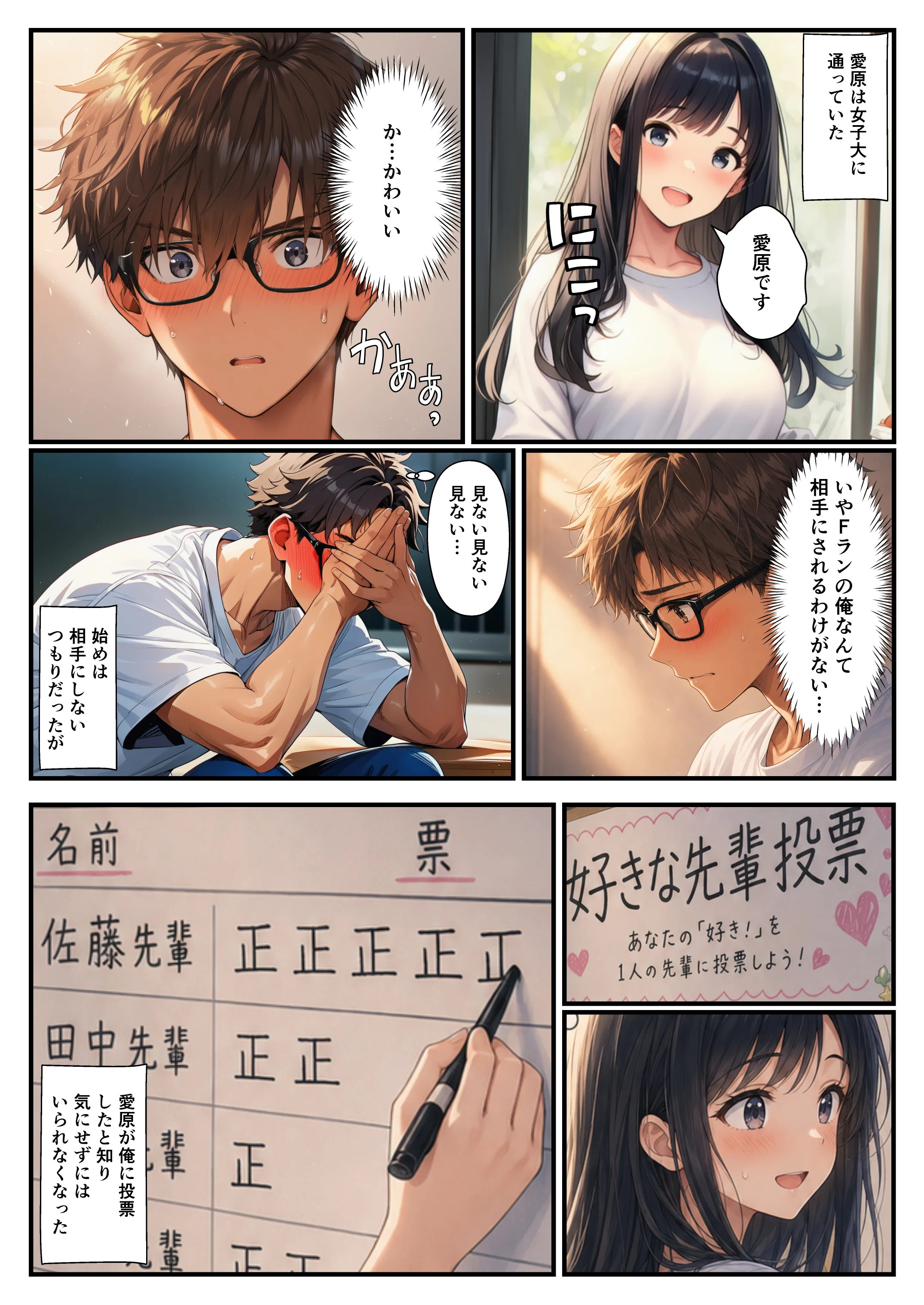 清楚系後輩が親友に目の前で寝取られる話〜見られて興奮する淫らな性癖に目覚めて〜 恋愛・寝取り・寝取られ・NTR・後輩 サンプル4ページ目（ヌキどころ）