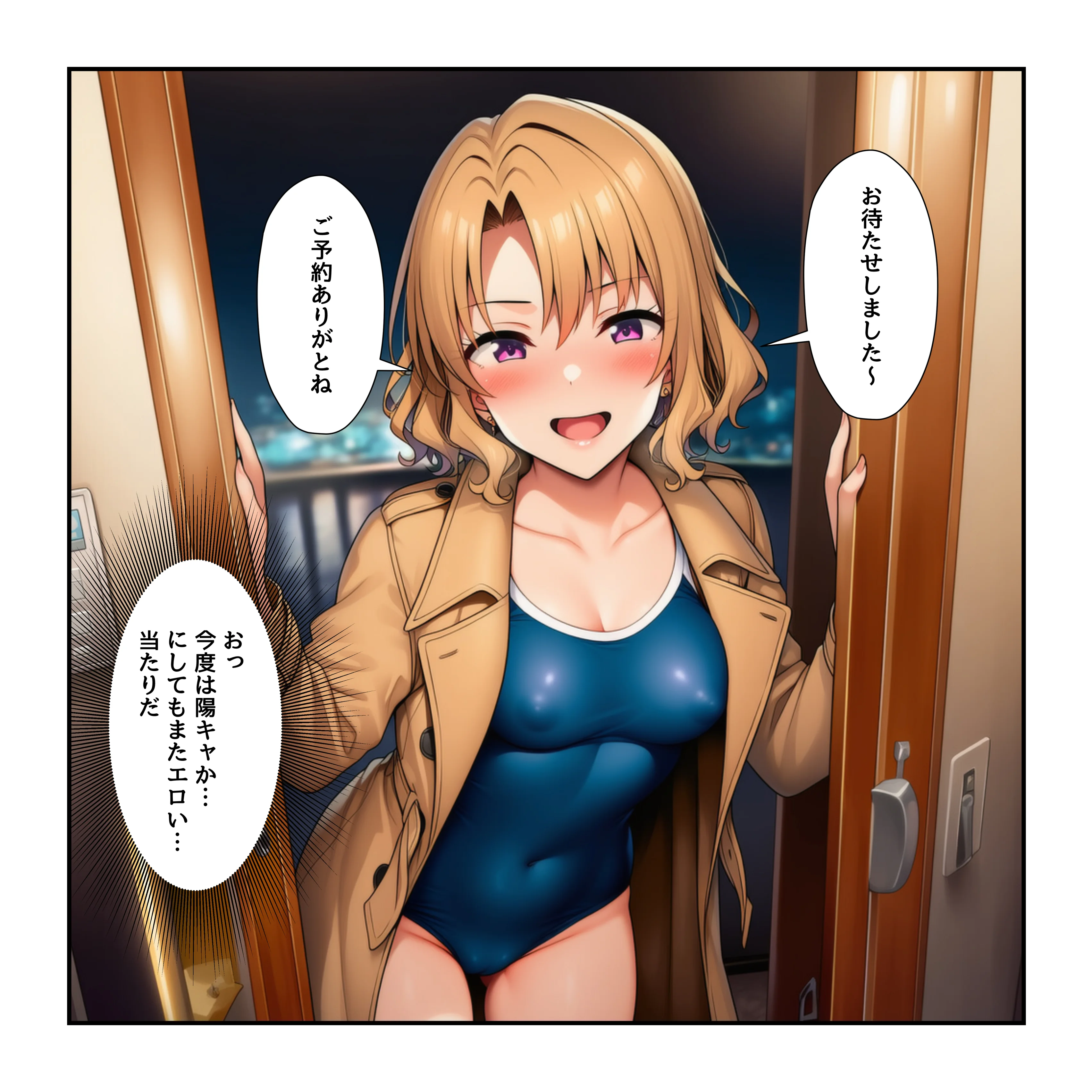 とら〇る女子がはたらくコスプレ専門風俗店 制服・巨乳・競泳・スクール水着 サンプル24ページ目（harami）