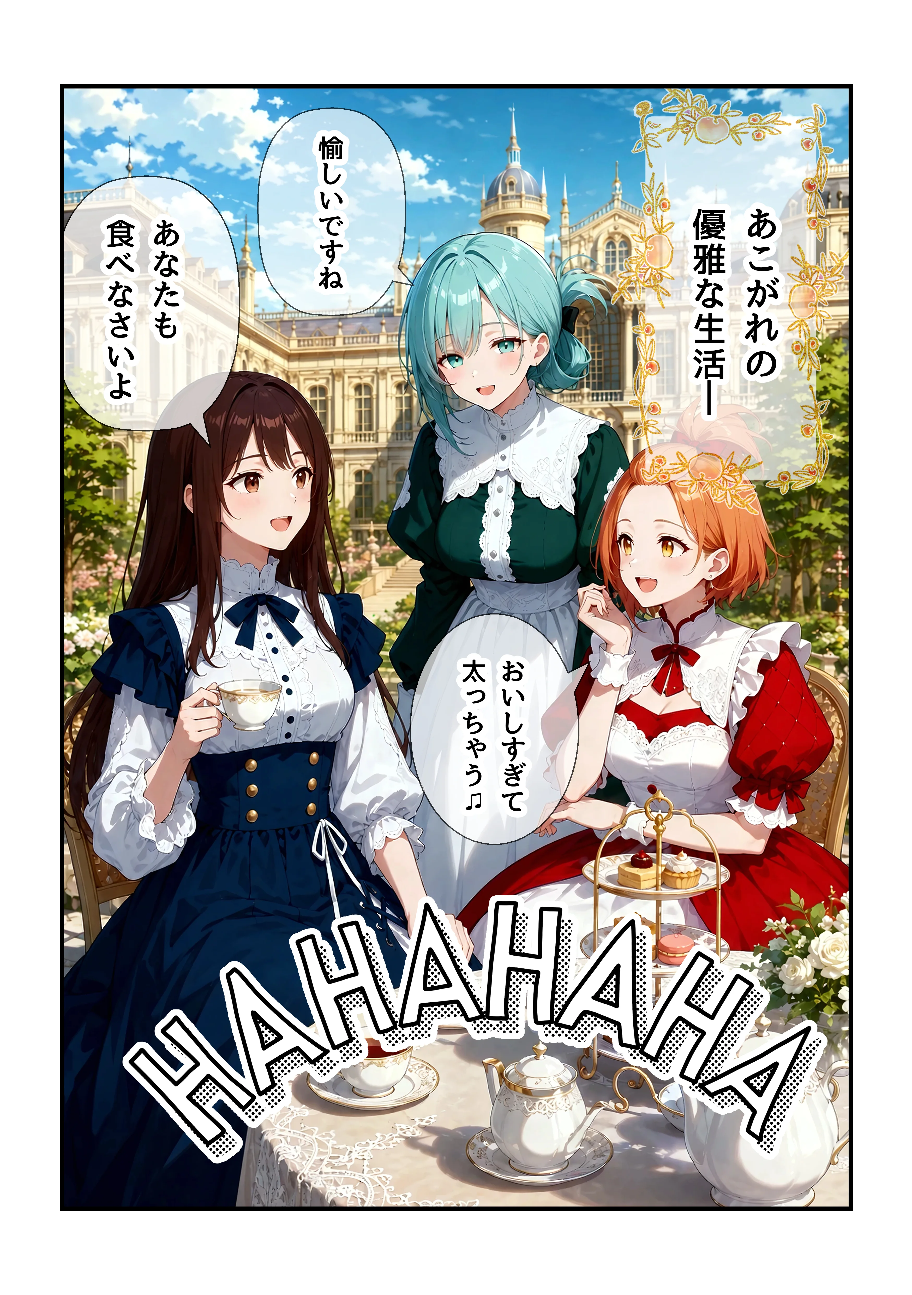 偽孫娘3姉妹〜ブサイクじじいの魔法でイケナイ子作り〜 処女・お嬢様・令嬢・巨乳 サンプル8ページ目（うるわし校房）