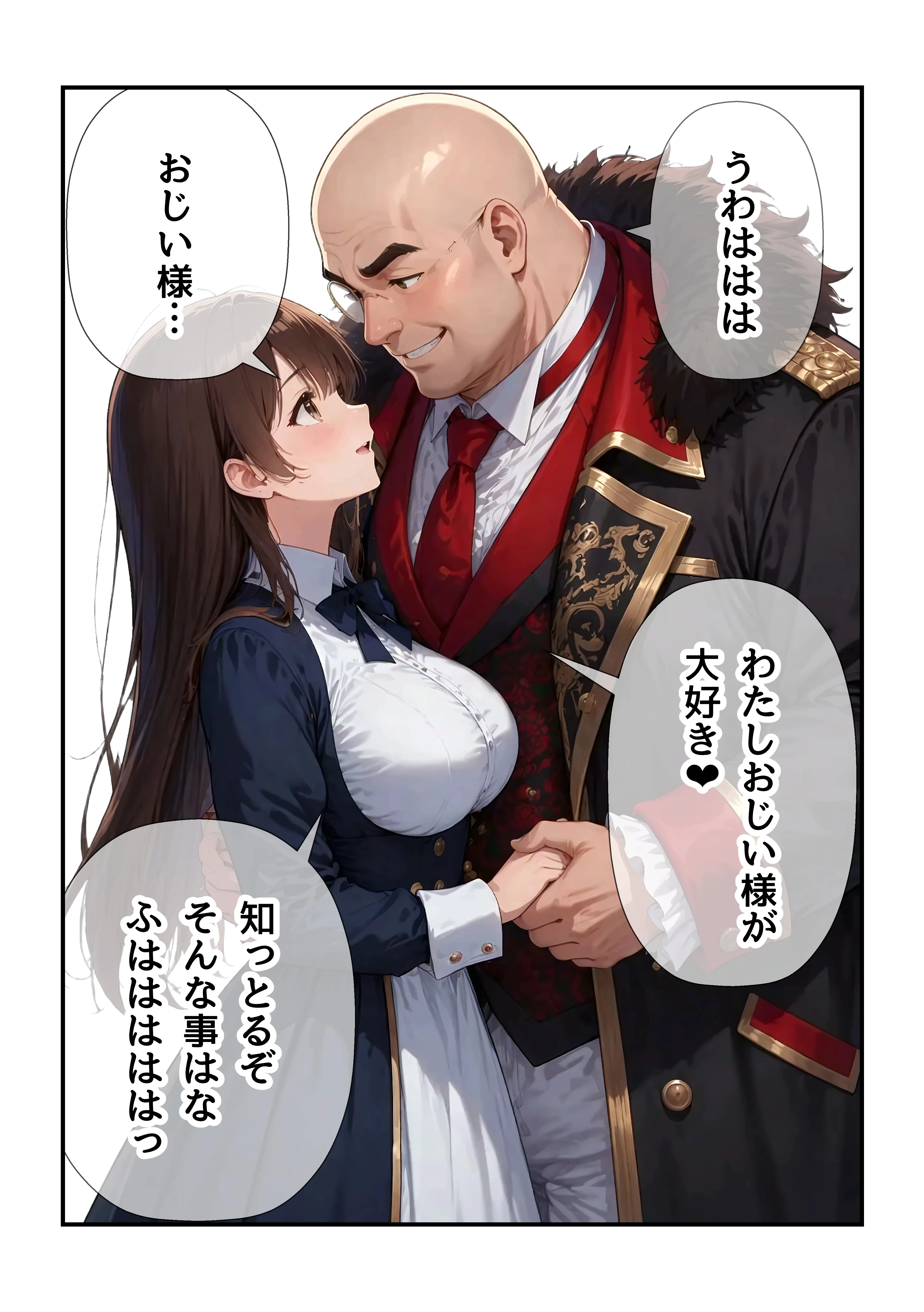 偽孫娘3姉妹〜ブサイクじじいの魔法でイケナイ子作り〜 処女・お嬢様・令嬢・巨乳 サンプル13ページ目（うるわし校房）