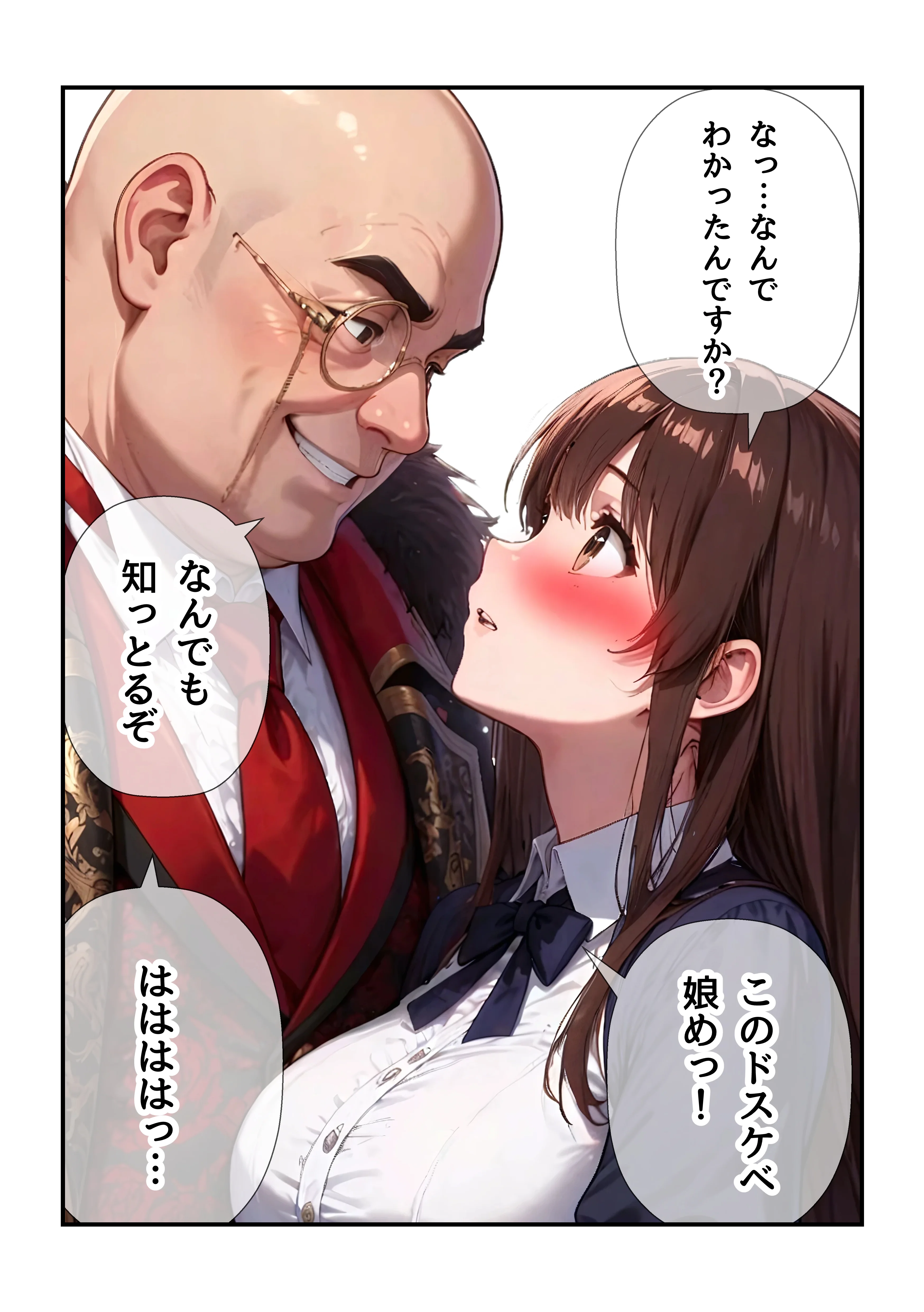 偽孫娘3姉妹〜ブサイクじじいの魔法でイケナイ子作り〜 処女・お嬢様・令嬢・巨乳 サンプル15ページ目（うるわし校房）