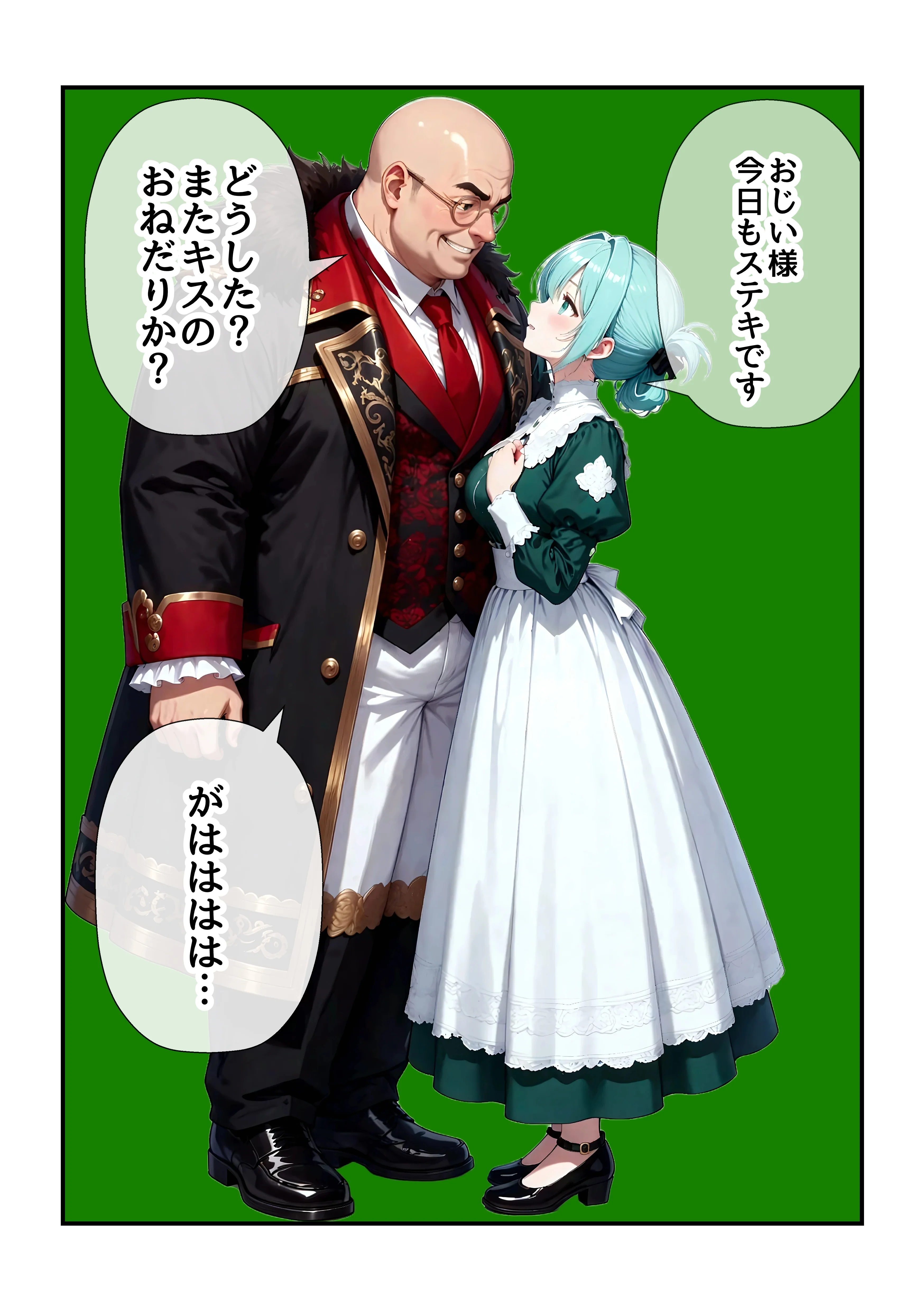 偽孫娘3姉妹〜ブサイクじじいの魔法でイケナイ子作り〜 処女・お嬢様・令嬢・巨乳 サンプル16ページ目（うるわし校房）