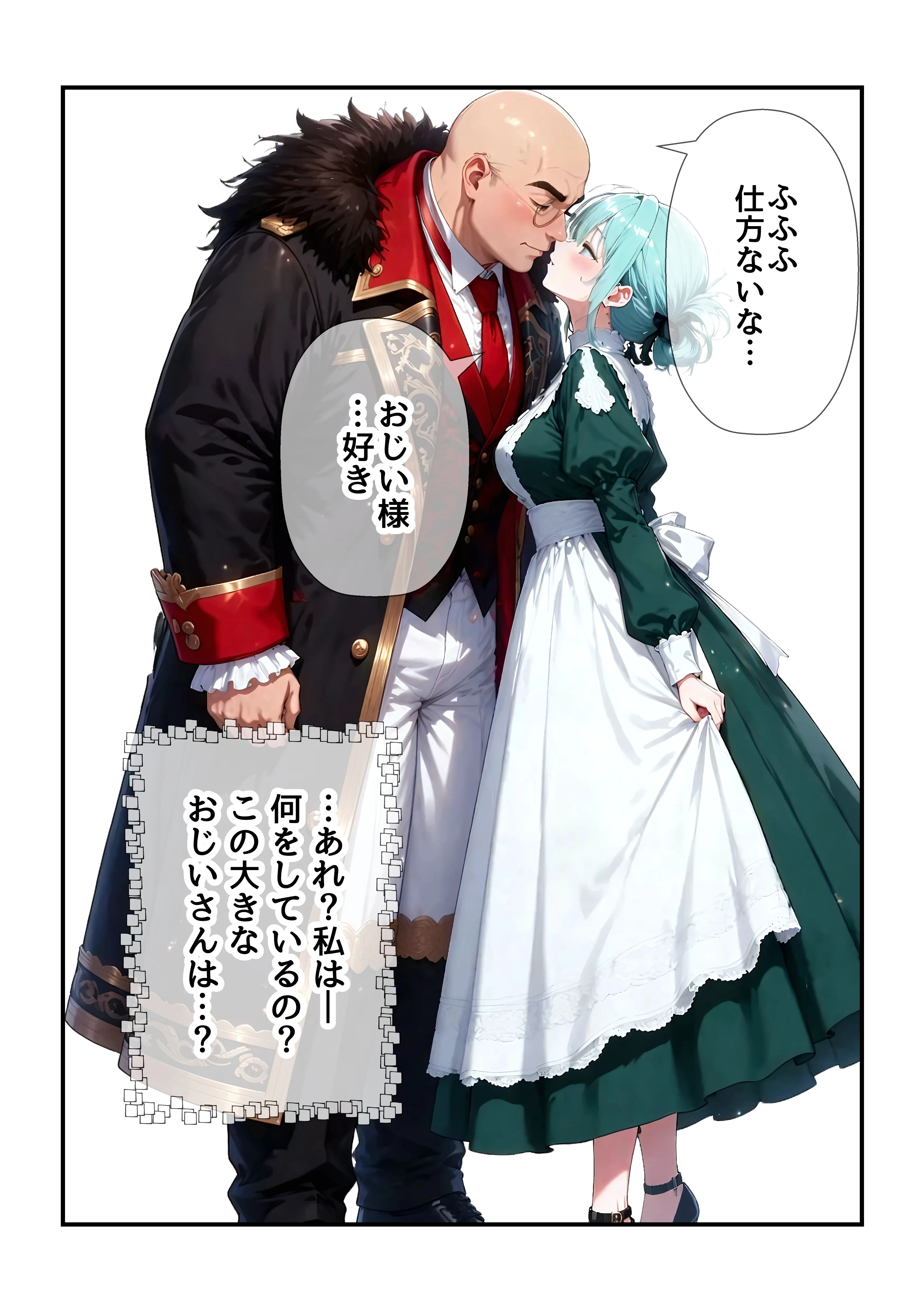 偽孫娘3姉妹〜ブサイクじじいの魔法でイケナイ子作り〜 処女・お嬢様・令嬢・巨乳 サンプル17ページ目（うるわし校房）