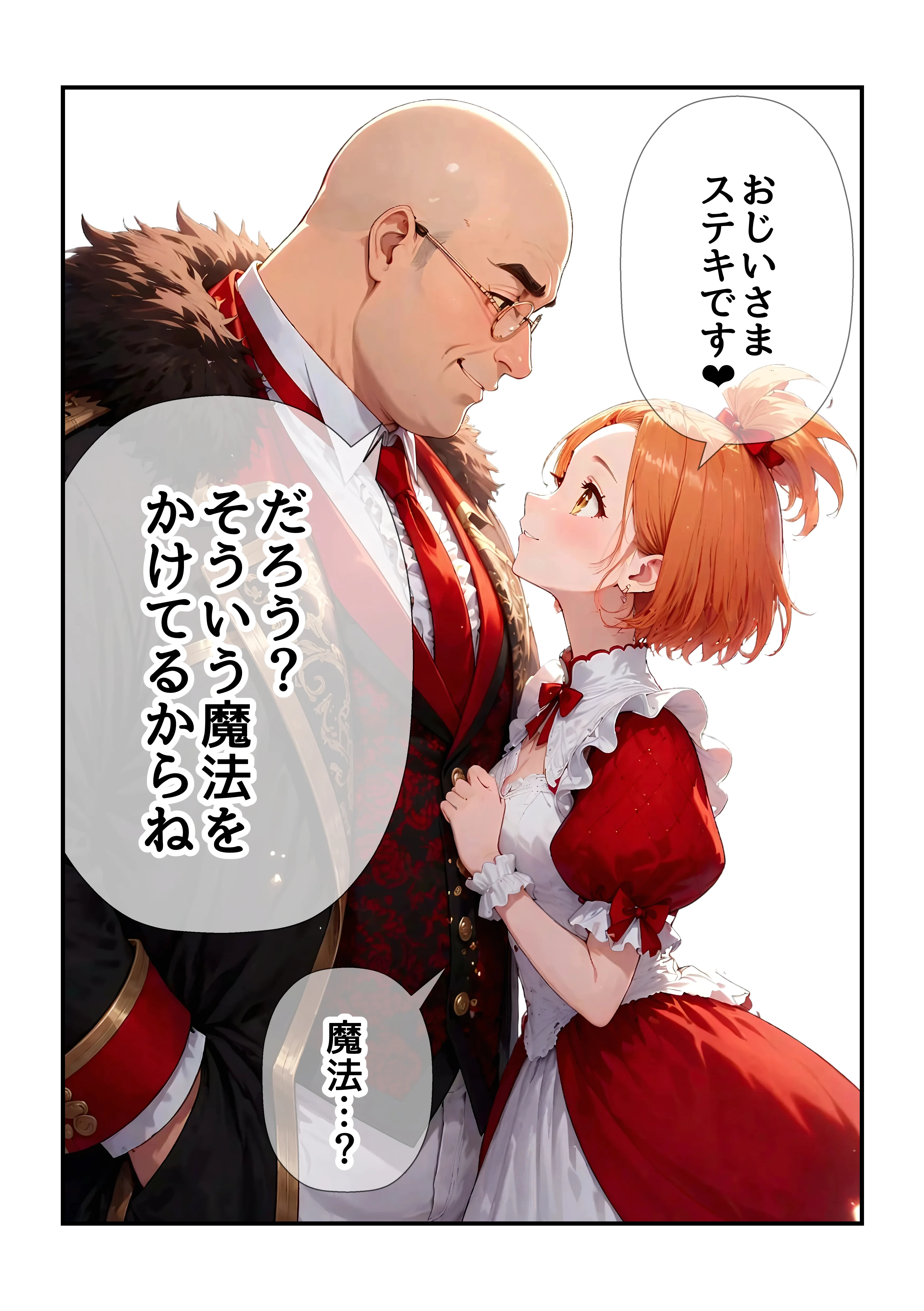偽孫娘3姉妹〜ブサイクじじいの魔法でイケナイ子作り〜 処女・お嬢様・令嬢・巨乳 サンプル22ページ目（うるわし校房）