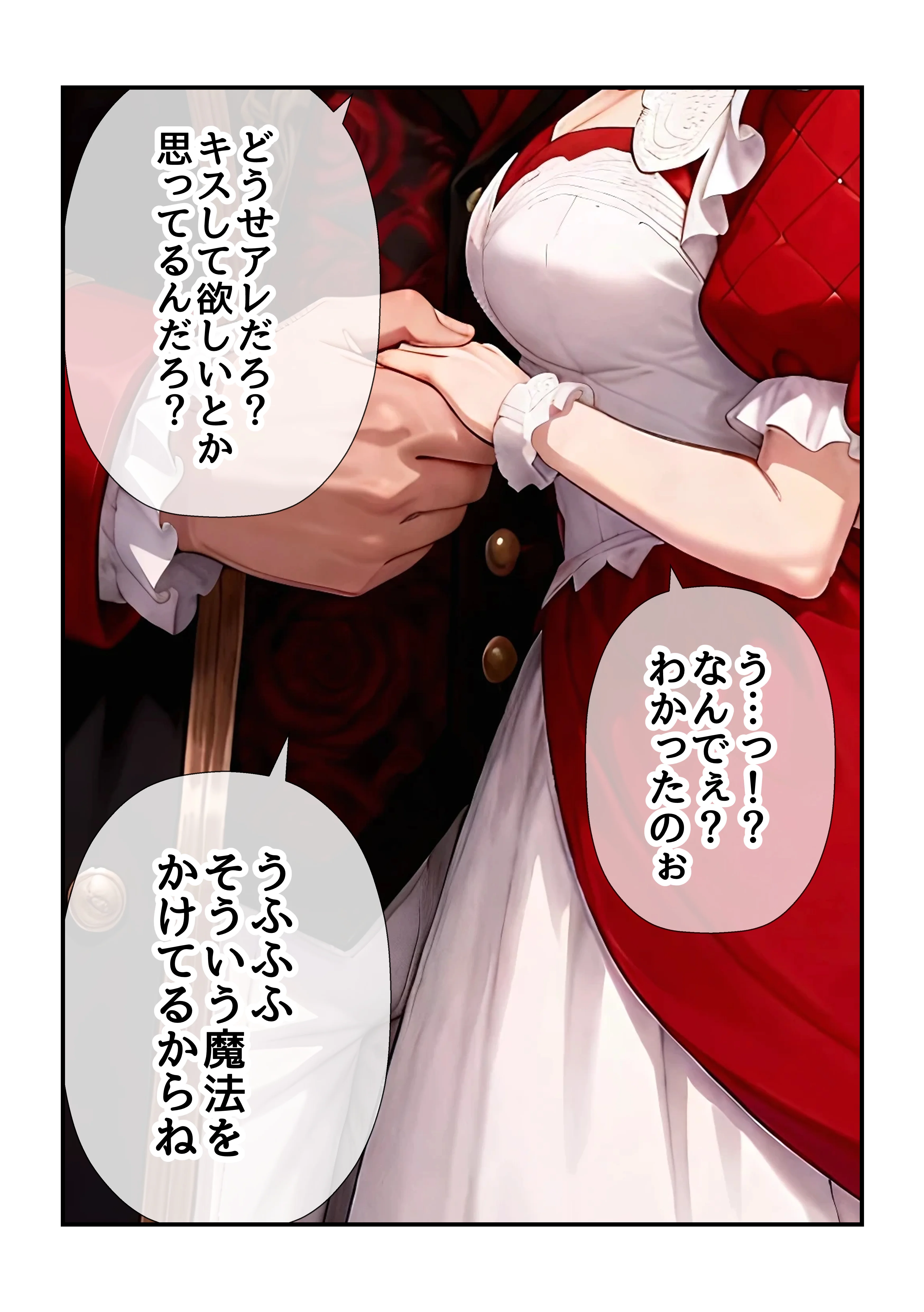 偽孫娘3姉妹〜ブサイクじじいの魔法でイケナイ子作り〜 処女・お嬢様・令嬢・巨乳 サンプル24ページ目（うるわし校房）