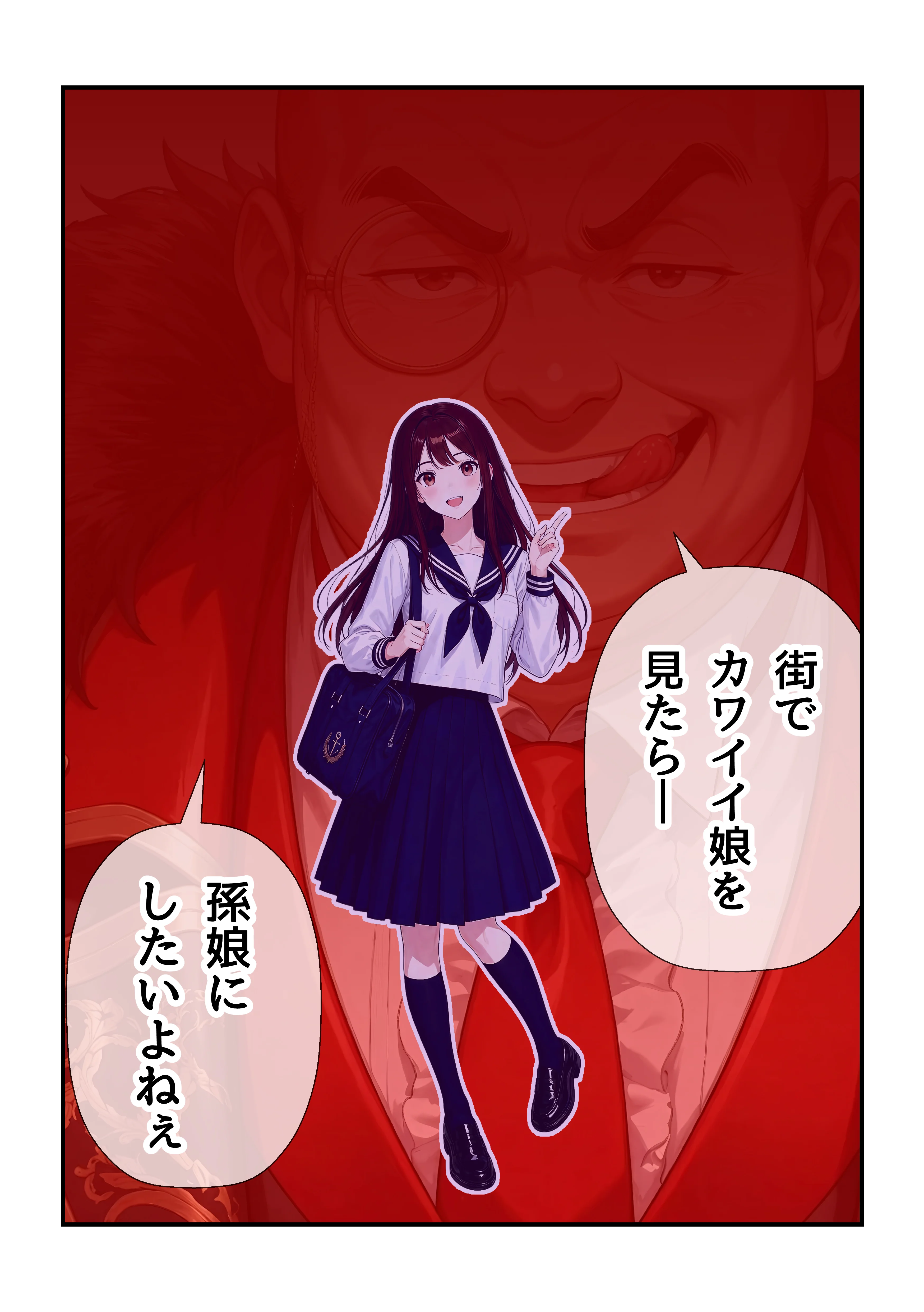 偽孫娘3姉妹〜ブサイクじじいの魔法でイケナイ子作り〜 処女・お嬢様・令嬢・巨乳 サンプル27ページ目（うるわし校房）