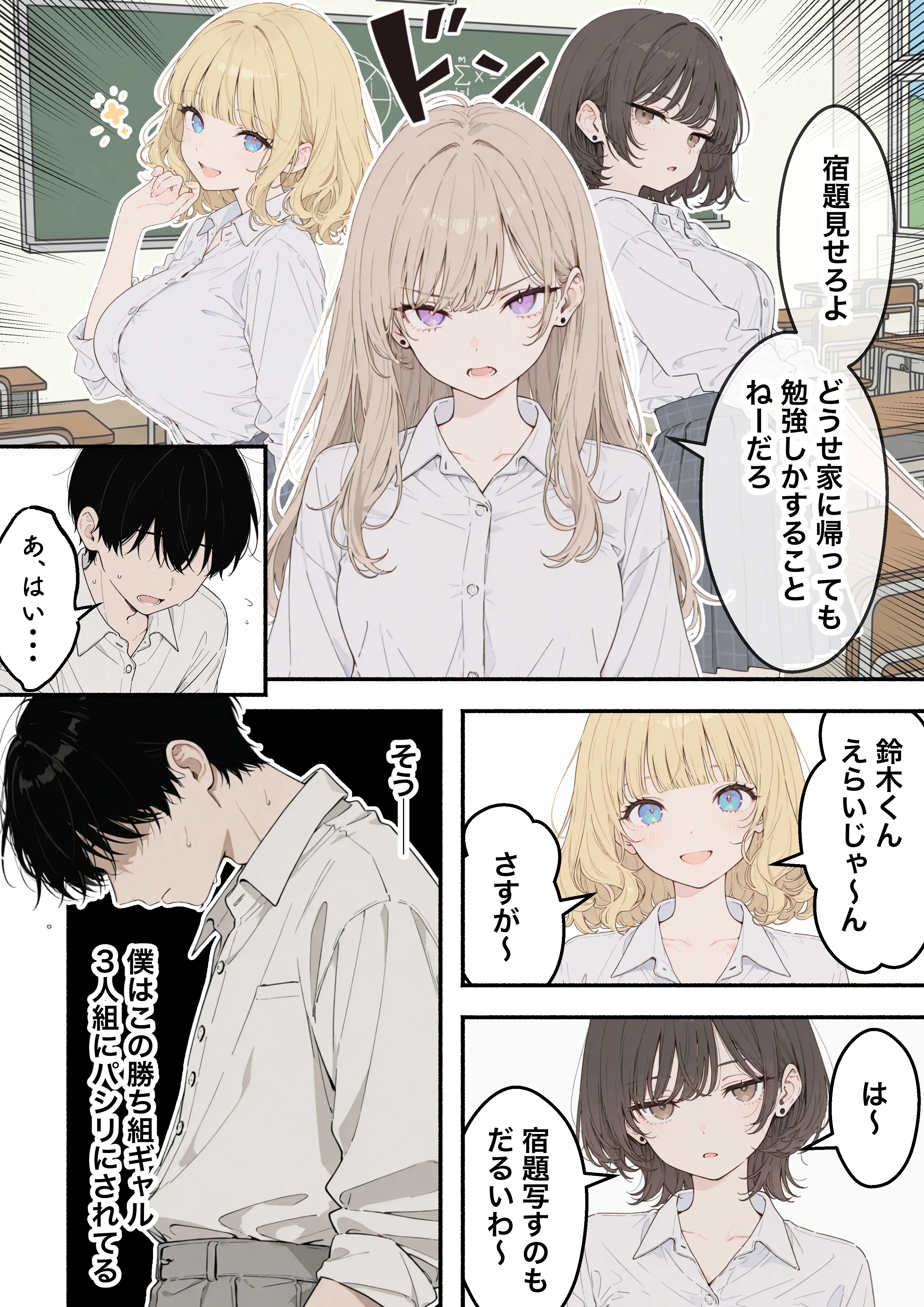 童貞陰キャの僕がクラスのトップカーストギャルとえちえちルーレットでハーレム無双 制服・学園もの・ギャル サンプル5ページ目（たむりん）