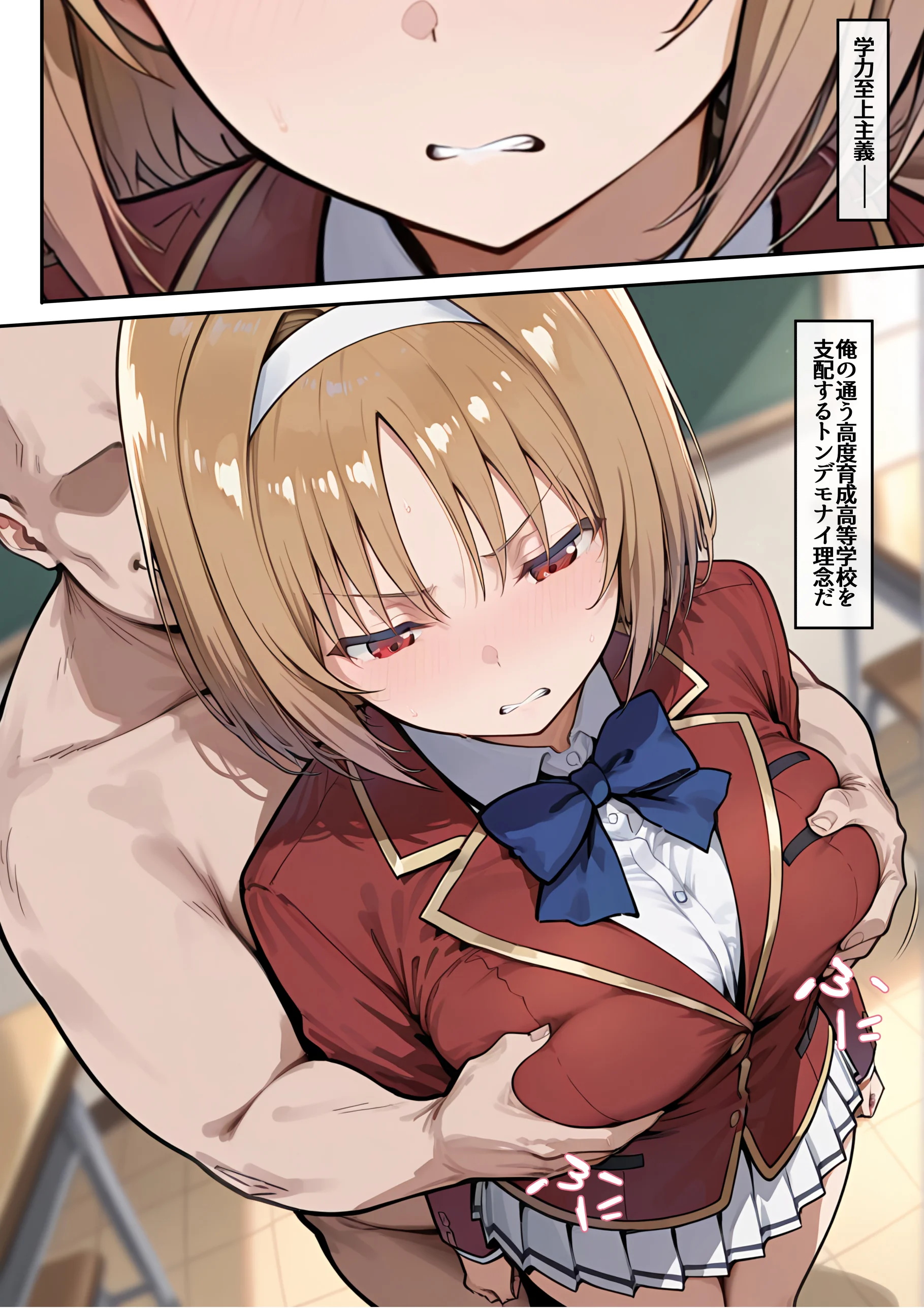 ようこそ学力至上主義の教室へ2 制服・処女・学園もの サンプル1ページ目（だまご屋）