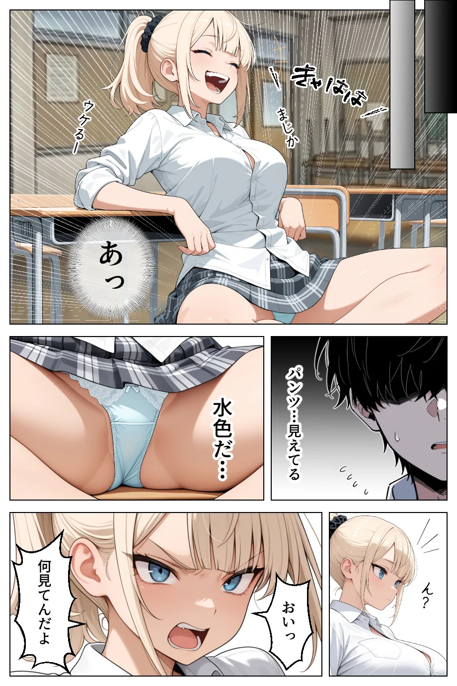 童貞の僕が催●ノートで一軍ギャルと3P？？絶頂生ハメSEXした話 制服・お嬢様・令嬢・学園もの サンプル9ページ目（あふれだすにじる）