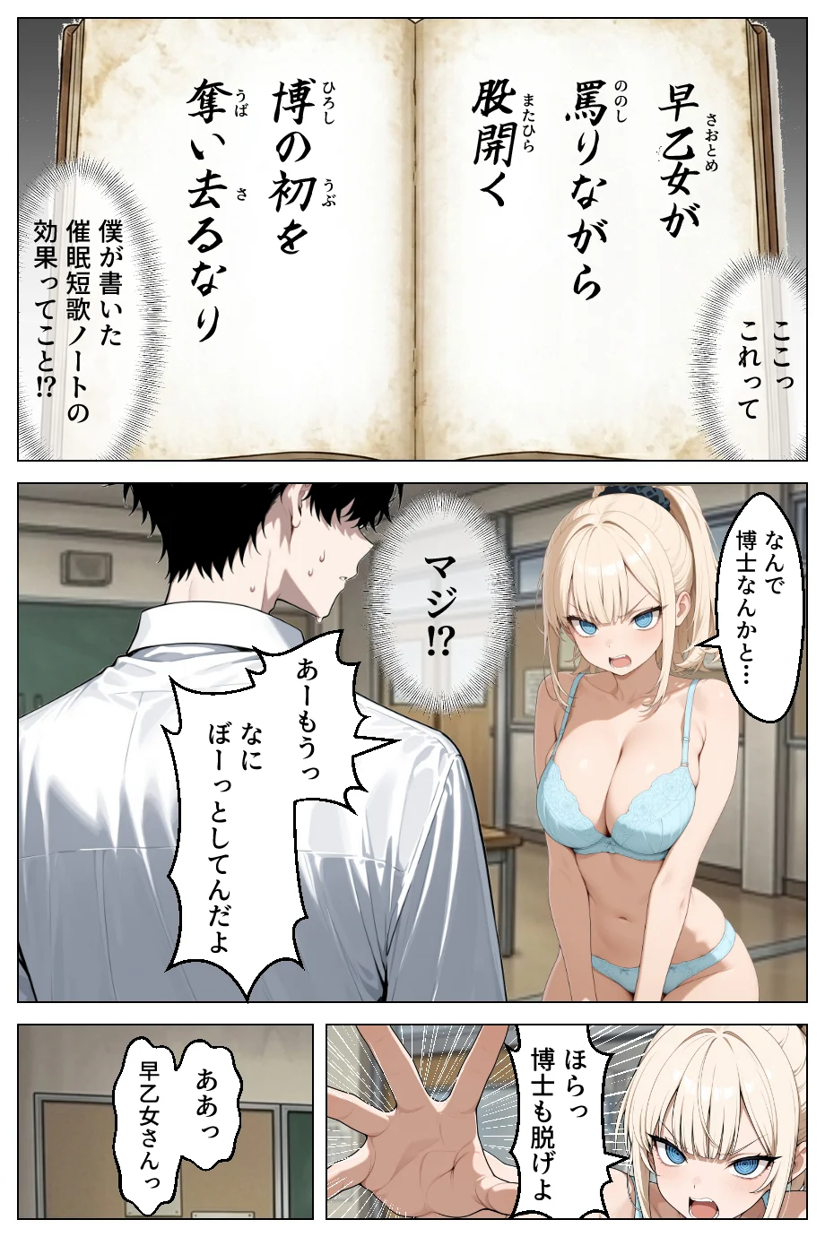 童貞の僕が催●ノートで一軍ギャルと3P？？絶頂生ハメSEXした話 制服・お嬢様・令嬢・学園もの サンプル17ページ目（あふれだすにじる）