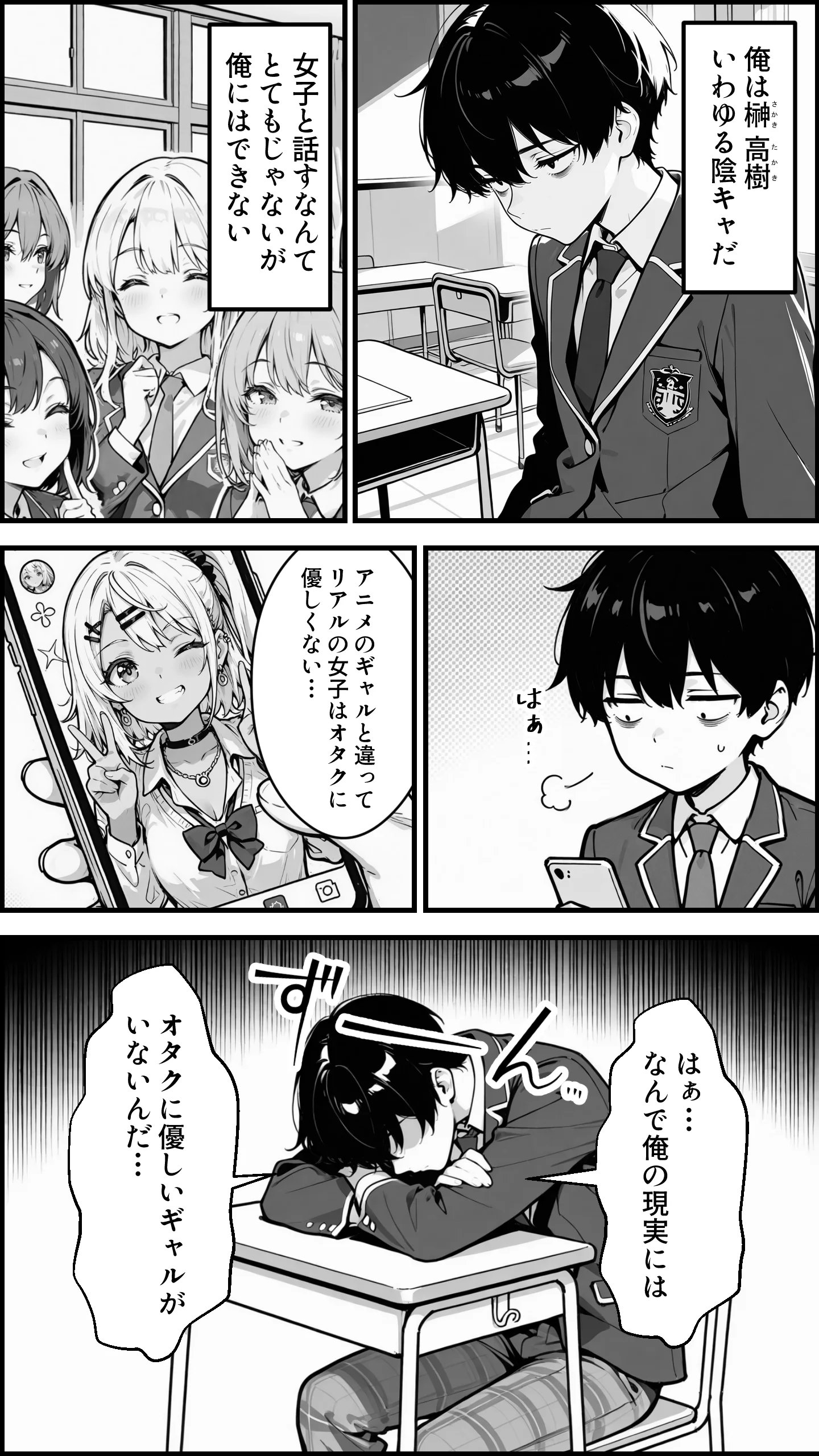 性転換アプリで幼馴染がTS激エロギャルになった話 〜オタクに優しいギャルがいなけりゃ作ればいい〜 制服・性転換・女体化・学園もの サンプル2ページ目（かにたま堂）