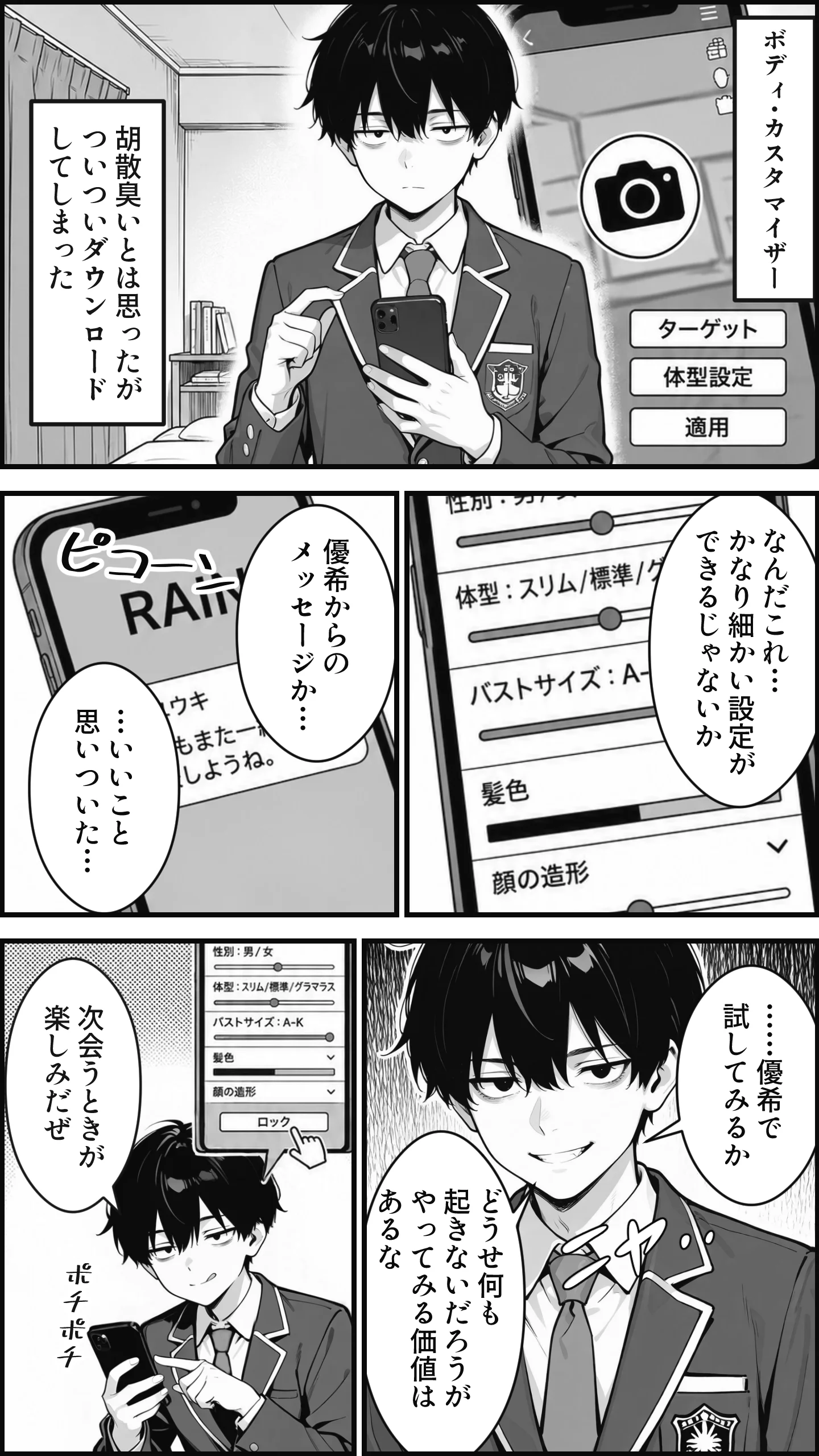 性転換アプリで幼馴染がTS激エロギャルになった話 〜オタクに優しいギャルがいなけりゃ作ればいい〜 制服・性転換・女体化・学園もの サンプル5ページ目（かにたま堂）