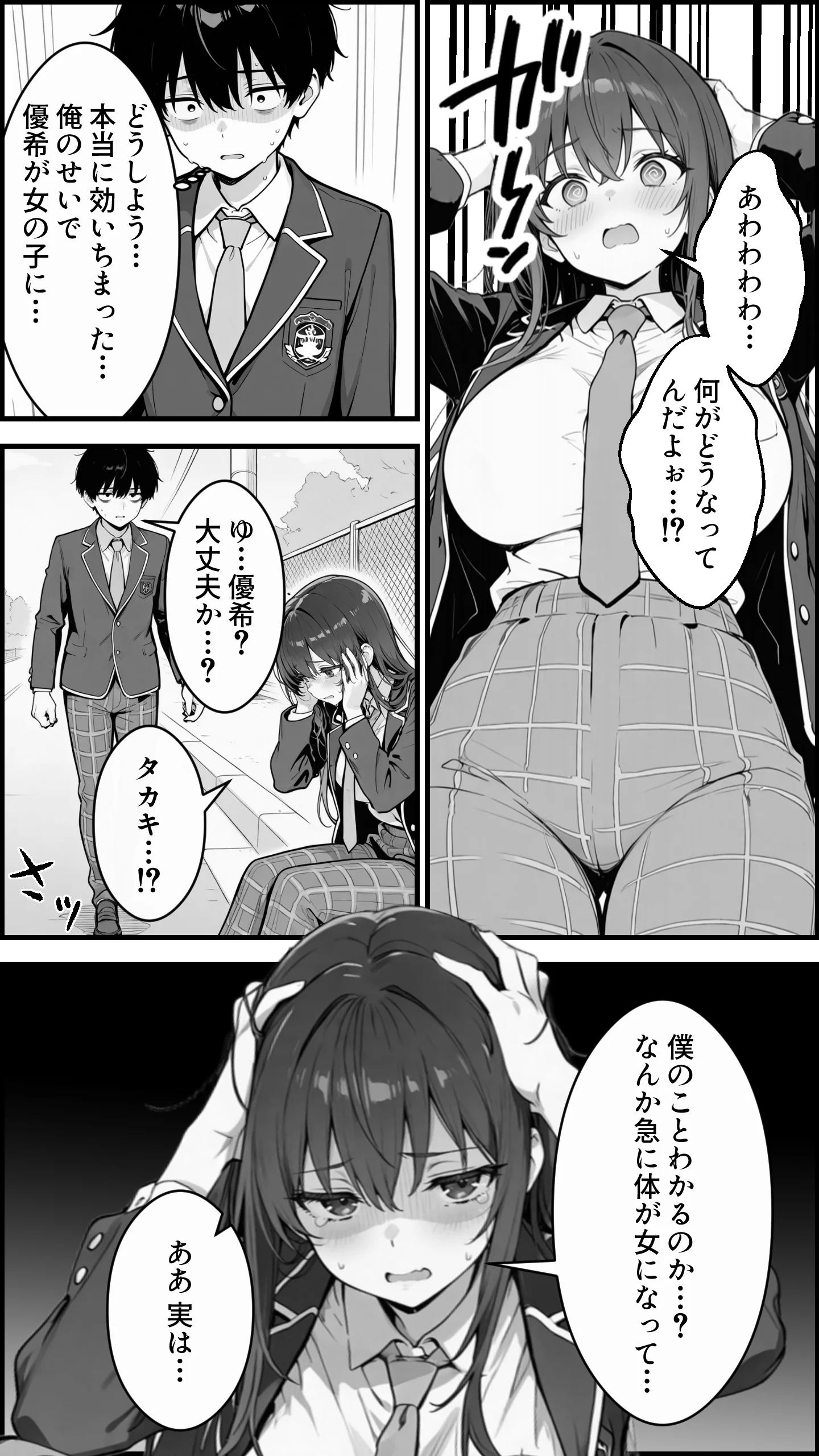 性転換アプリで幼馴染がTS激エロギャルになった話 〜オタクに優しいギャルがいなけりゃ作ればいい〜 制服・性転換・女体化・学園もの サンプル10ページ目（かにたま堂）