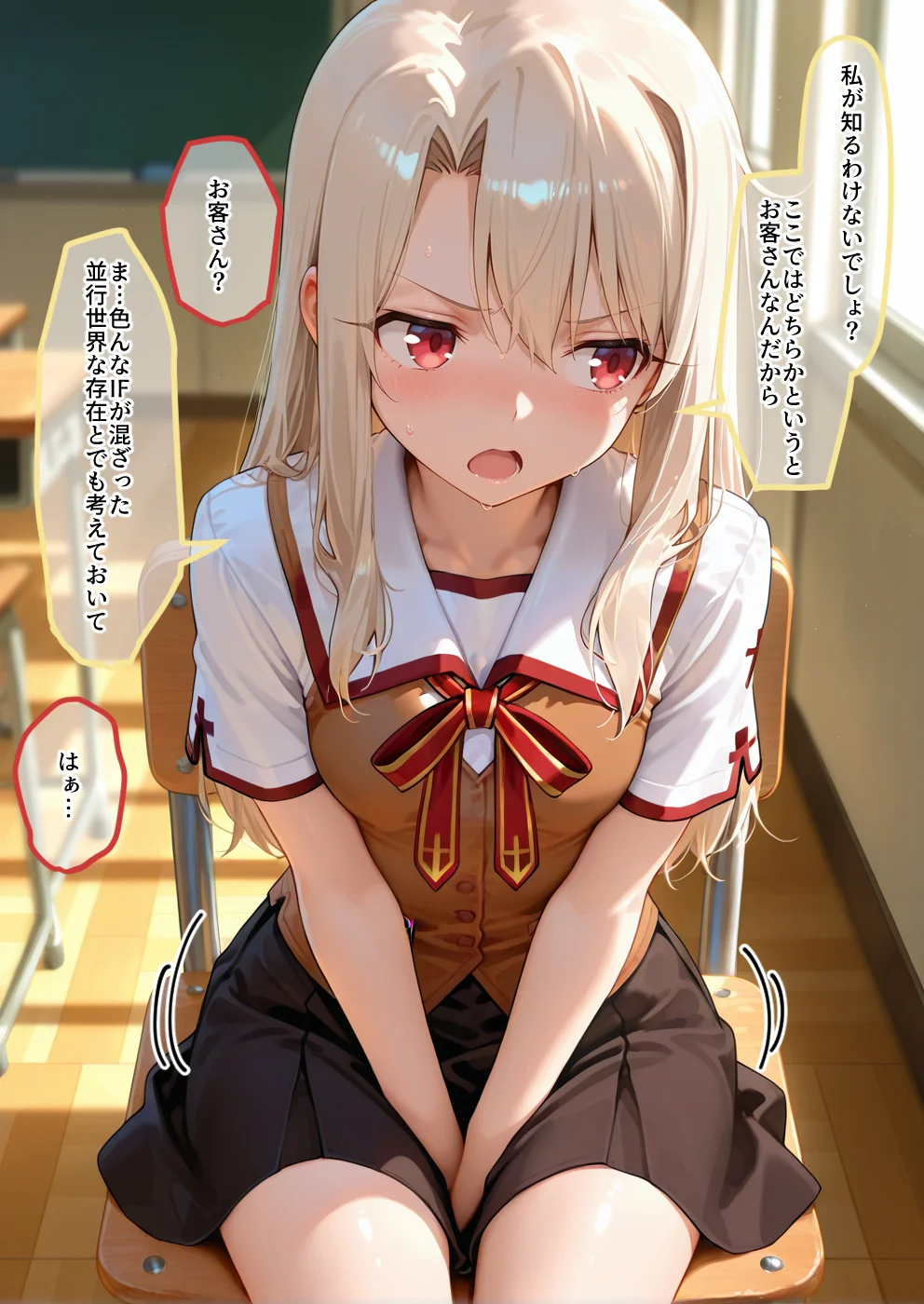 S○Xしないと即退学？ 今日から全員強●性処理部（はーと）中出しでご奉仕ポイント大量GET快楽堕ち凌●学園  フェ〇ト編 辱め・制服・学園もの サンプル2ページ目（えちち工房）