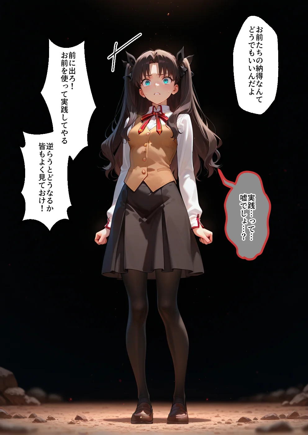 S○Xしないと即退学？ 今日から全員強●性処理部（はーと）中出しでご奉仕ポイント大量GET快楽堕ち凌●学園  フェ〇ト編 辱め・制服・学園もの サンプル12ページ目（えちち工房）