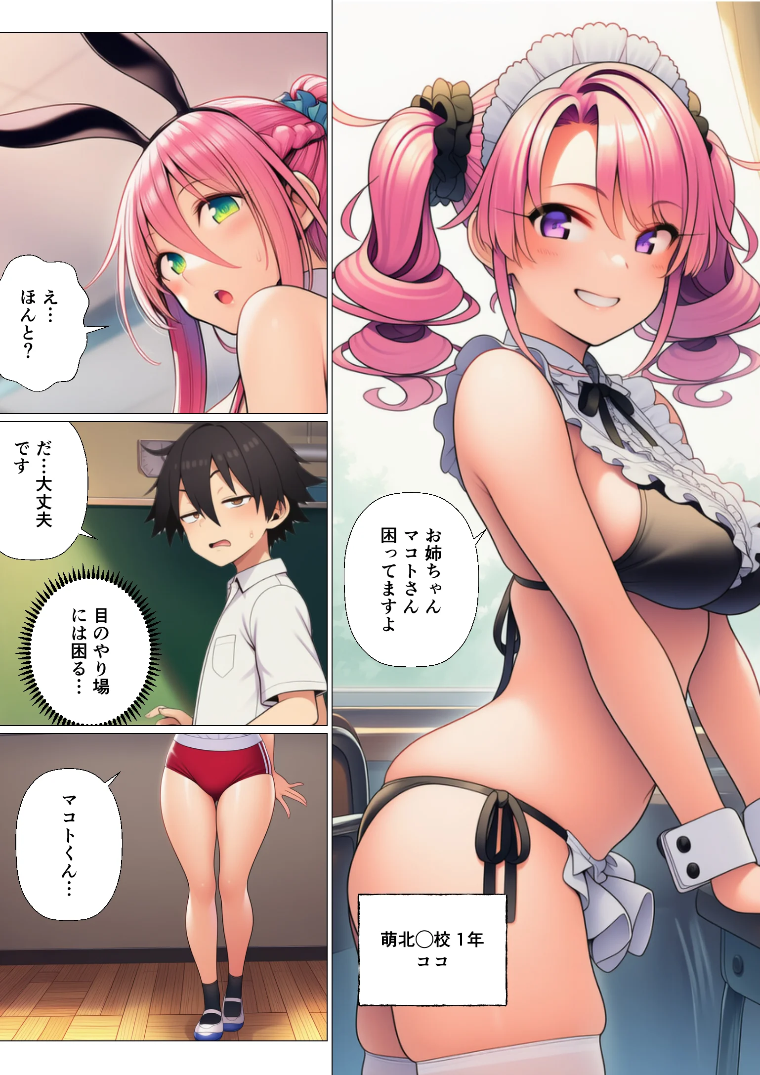 陰キャのオレが転校先で入部したのはコスプレ研究部！？ 処女・学園もの・巨乳 サンプル3ページ目（サークル休館日）