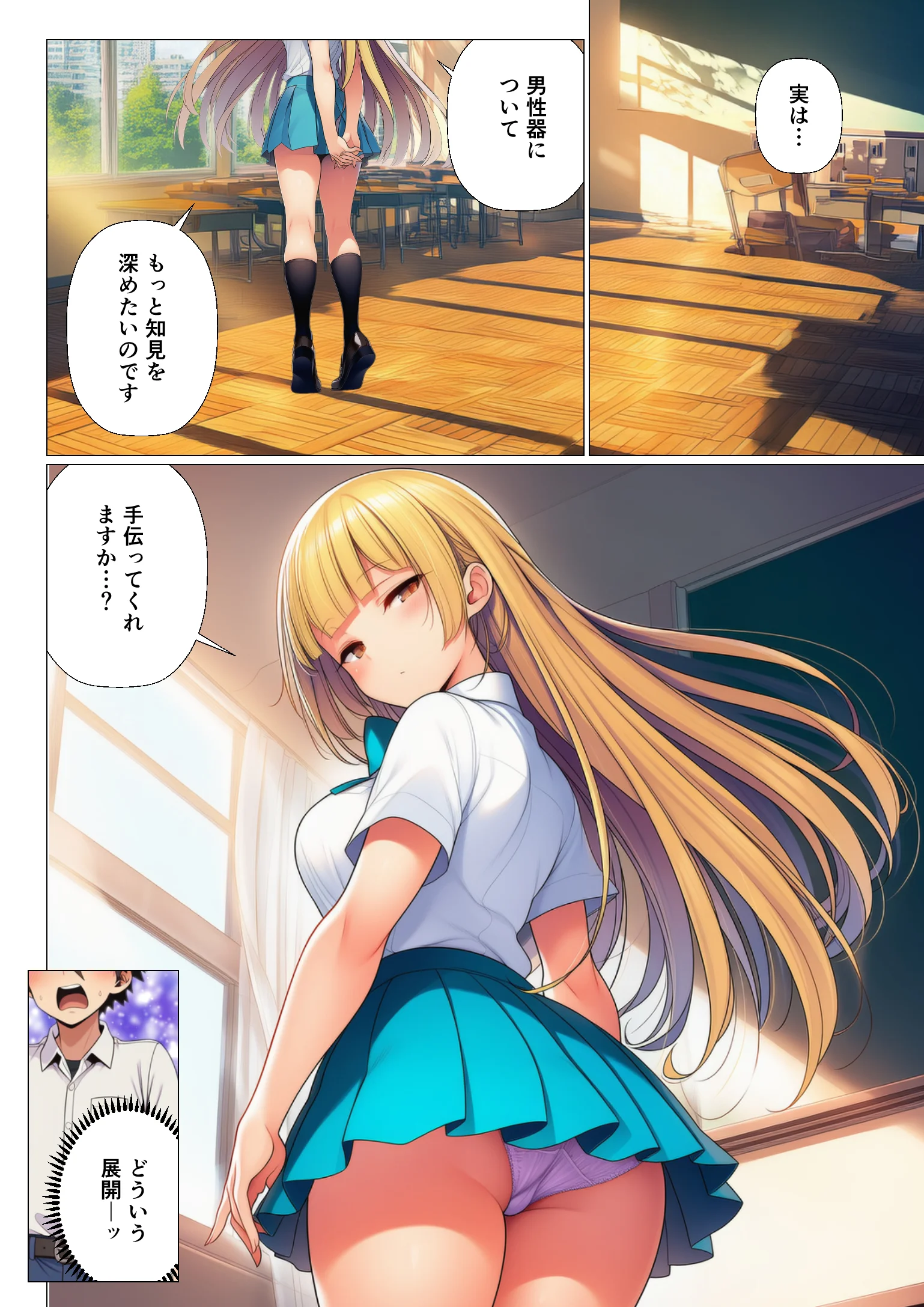 陰キャのオレが転校先で入部したのはコスプレ研究部！？ 処女・学園もの・巨乳 サンプル8ページ目（サークル休館日）