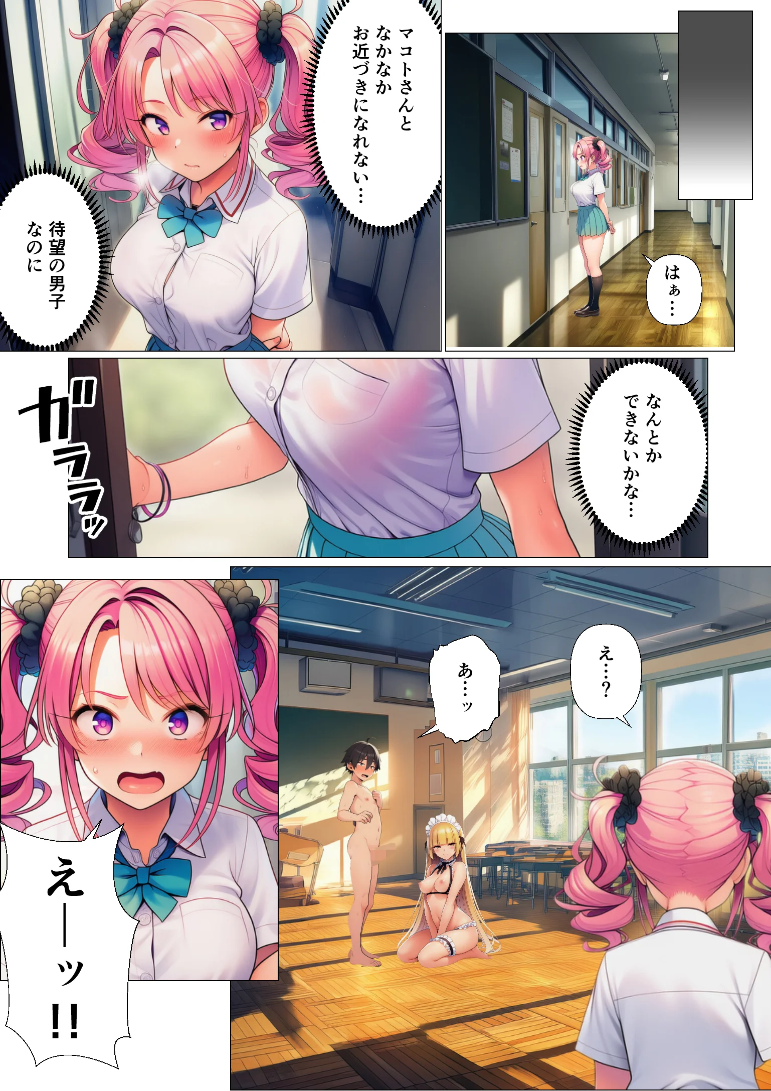 陰キャのオレが転校先で入部したのはコスプレ研究部！？ 処女・学園もの・巨乳 サンプル12ページ目（サークル休館日）