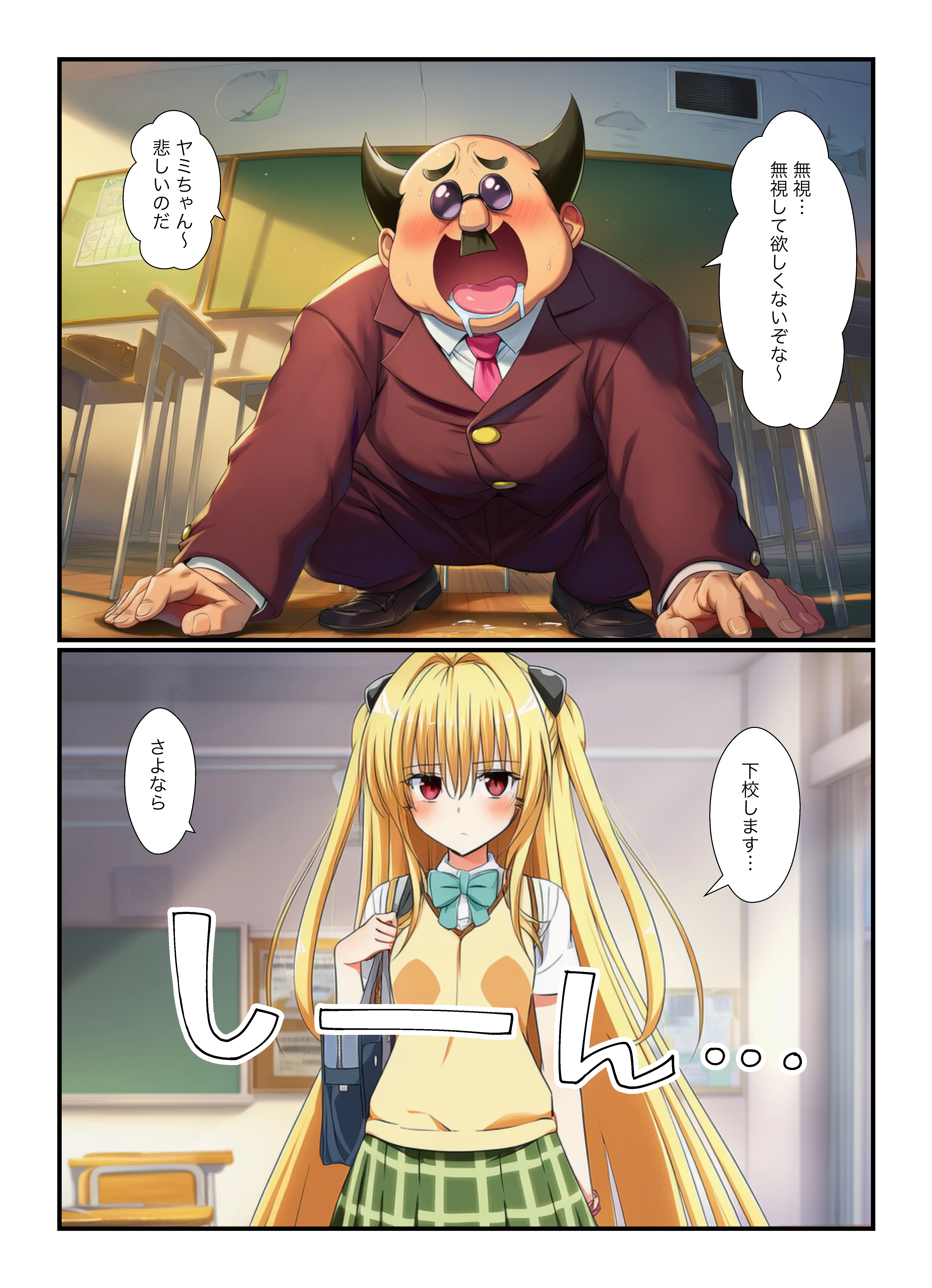 校長の悪巧みで、強●ハーレム、抵抗できないヒロイン達と生ハメ！ヤリ放題！ 制服・学園もの・中出し サンプル2ページ目（鼻紙）