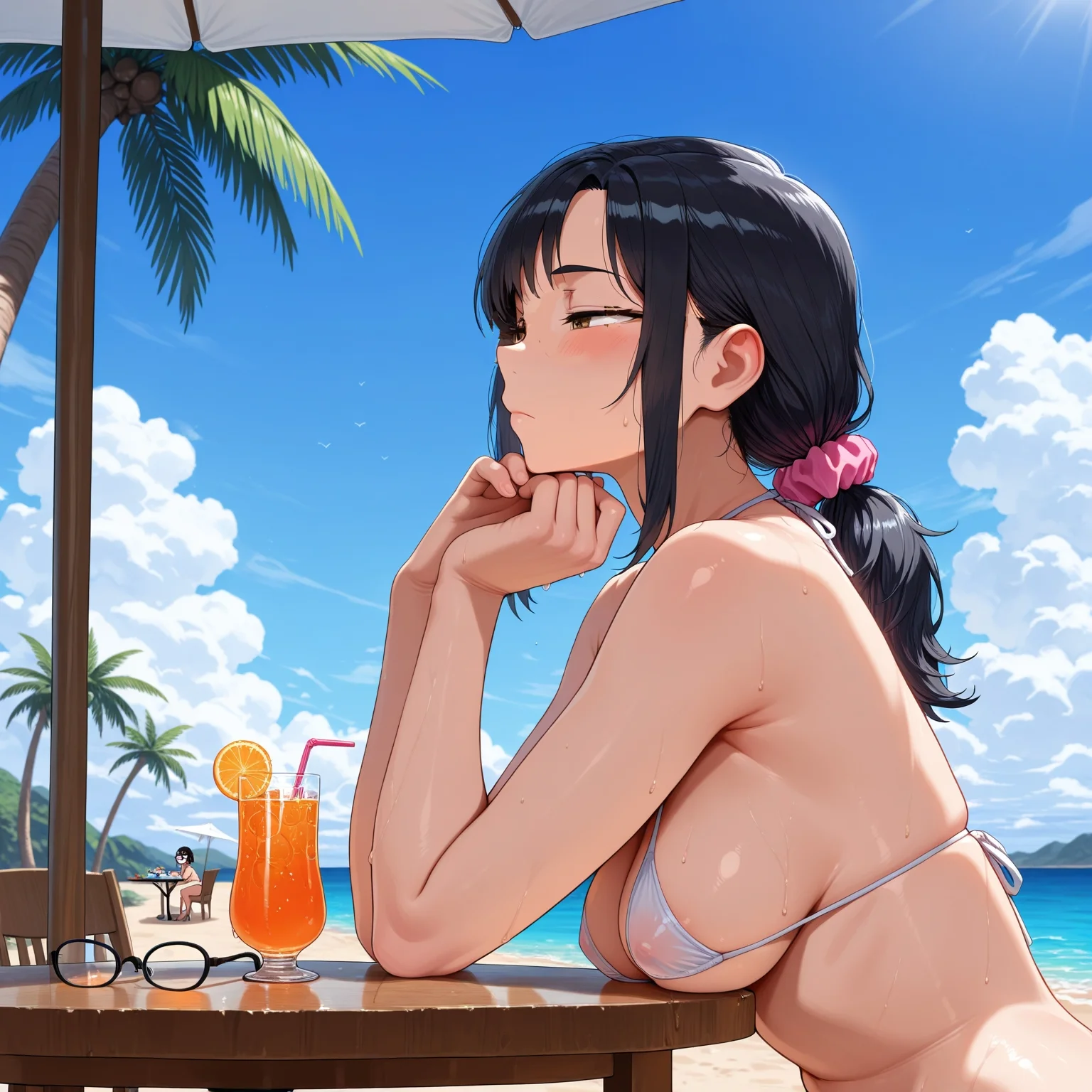 妻が俺のいない間に浜辺でナンパされた件 イラスト・CG集・人妻・主婦・水着 サンプル18ページ目（鮫島猛）