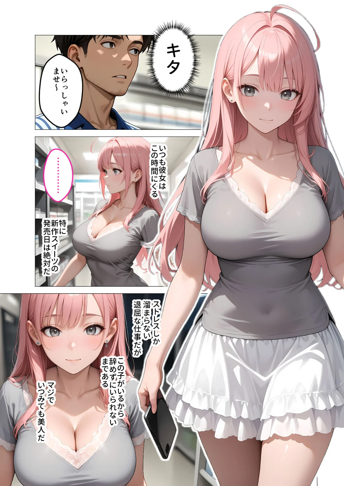 お客様はおっぱいです。 モザイク版 第1巻 4ページ