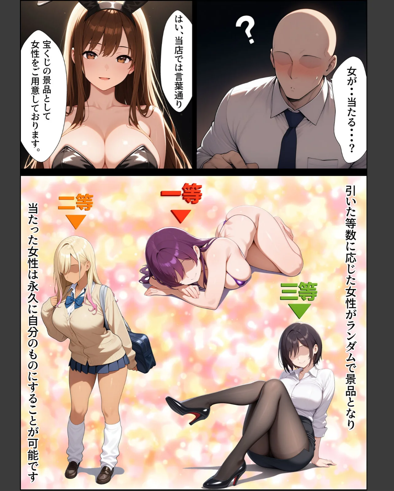 一獲千女 〜女が当たる宝くじで一等を当て 第1巻 AI生成 13ページ