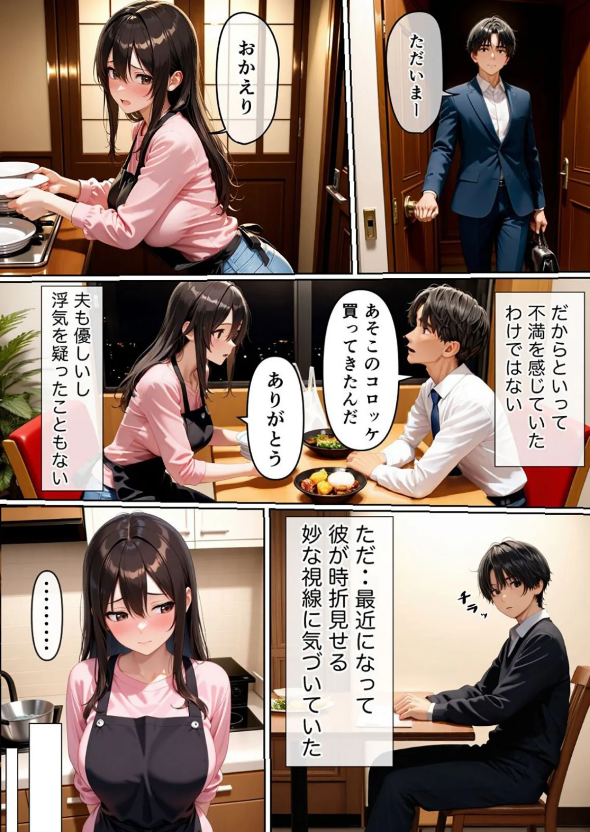 初めてのスワッピング〜色んな感情が入り乱 第1巻 人妻・主婦 巨乳 寝取り・寝取られ・NTR 4ページ