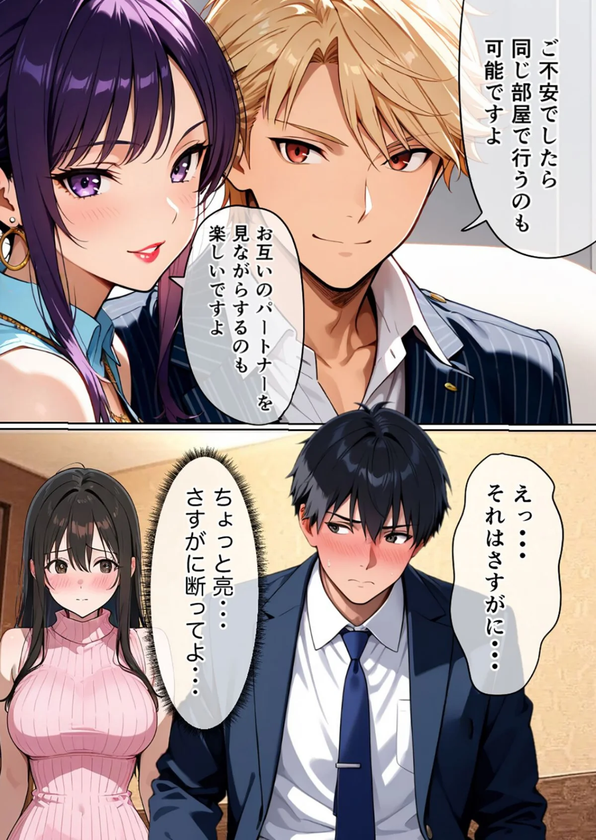 初めてのスワッピング〜色んな感情が入り乱 第1巻 人妻・主婦 巨乳 寝取り・寝取られ・NTR 17ページ