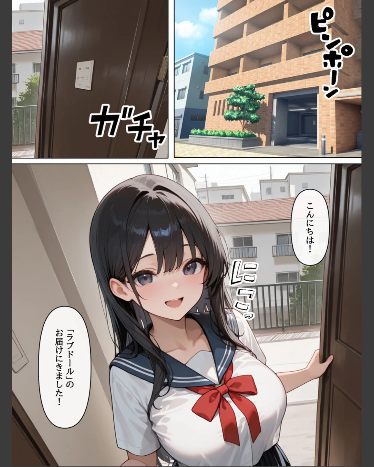 ラブドールを頼んだら… 第1巻 制服 女子校生 巨乳 2ページ