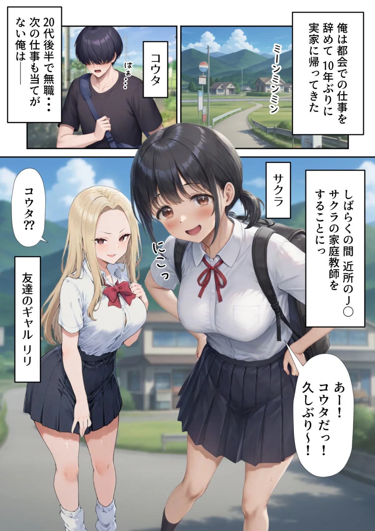 田舎えっち 第1巻 制服 女子校生 家庭教師 2ページ